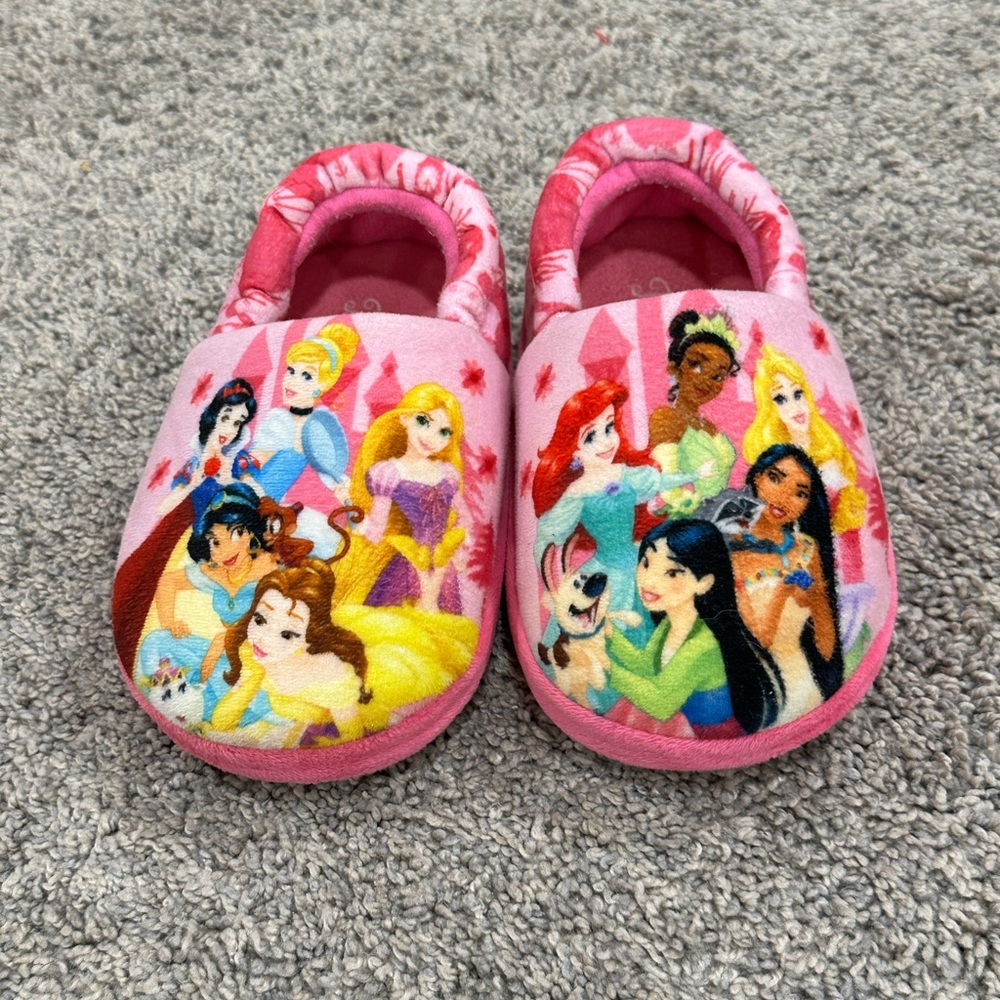 Disney Princess Girls Toddler Plush Aline Slippers